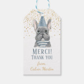 Franse hond met partijPet Cadeaulabel (Voorkant)