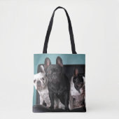 Franse hond op de stoel tote bag (Voorkant)