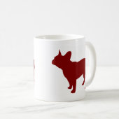 Franse hond (rood) koffiemok (Voorkant rechts)