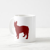 Franse hond (rood) koffiemok (Voorkant links)