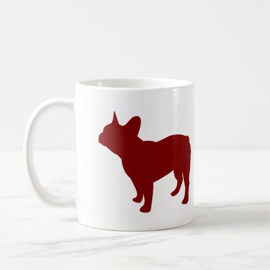 Franse hond (rood) koffiemok (Links)