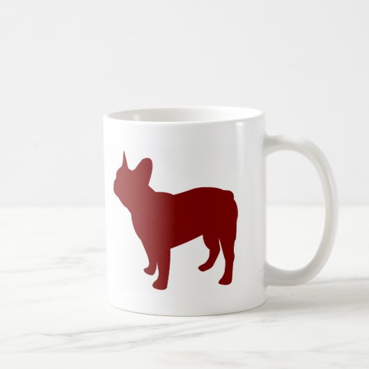 Franse hond (rood) koffiemok (Rechts)