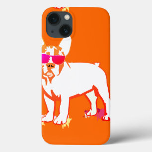 Franse Hond Zonnebril Illustratie iPhone 13 Hoesje