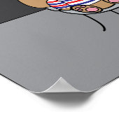 Franse honden op een Cafe  Poster (Hoek)