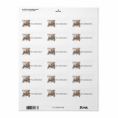 (Franse) hoorn adresetiketten Etiket (Full Sheet)