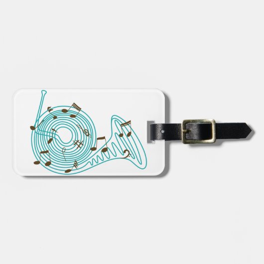 Franse hoorn Bagagelabels (Voorkant horizontaal)