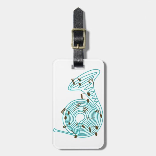 Franse hoorn Bagagelabels (Voorkant verticaal)