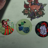 Franse hoorn band muziekles ronde sticker