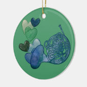 Franse Hoorn Bandmuziek Klas Keramisch Ornament (Links)