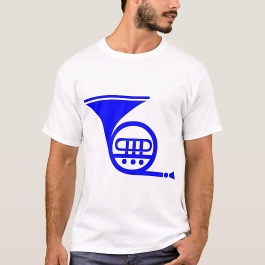 Franse Hoorn - Blauw T-shirt (Voorkant)