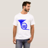 Franse Hoorn - Blauw T-shirt (Voorkant volledig)