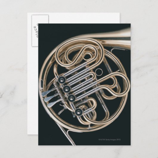 Franse hoorn briefkaart (Voorkant / Achterkant)