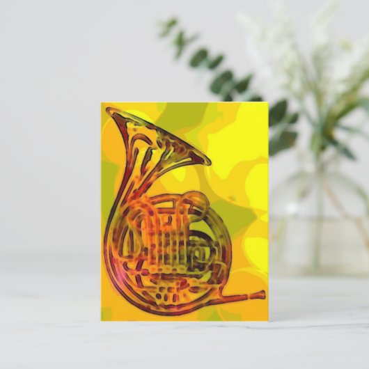 Franse Hoorn Briefkaart (Staand voorkant)