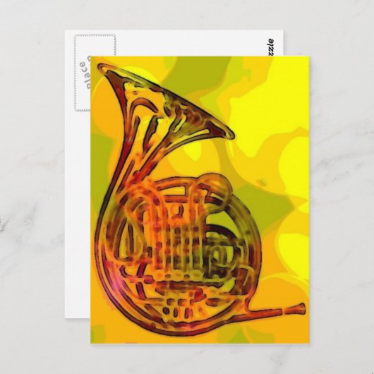 Franse Hoorn Briefkaart (Voorkant / Achterkant)