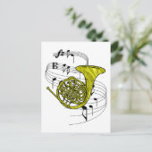 Franse hoorn briefkaart (Staand voorkant)