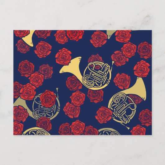 Franse hoorn briefkaart (Voorkant)