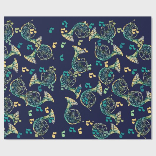 Franse hoorn cadeaupapier (Vlak)