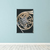 Franse hoorn canvas afdruk (Insitu (Houten vloer))