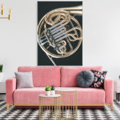 Franse hoorn canvas afdruk (Insitu (Woonkamer))