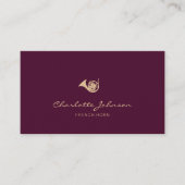 Franse hoorn Elegante muzikant Bourgondië Visitekaartje (Voorkant)