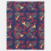 Franse hoorn fleece deken (Voorkant)