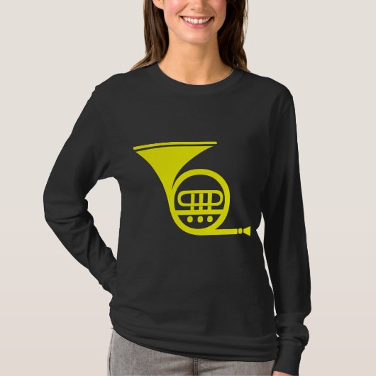 Franse hoorn - Geel T-shirt (Voorkant)