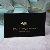 Franse hoorn goud & zwart professionele muzikant visitekaartje