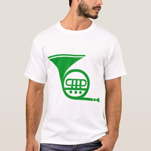 Franse hoorn - Grass Green T-shirt (Voorkant)