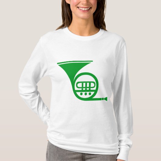 Franse hoorn - Grass Green T-shirt (Voorkant)