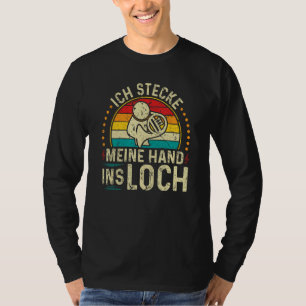 Franse hoorn hand in gat retro hoorn instrument ho t-shirt