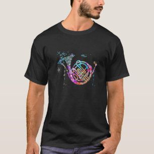 Franse Hoorn Instrument Silhouet Franse Hoorns T-shirt