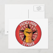 Franse hoorn is macht briefkaart (Voorkant / Achterkant)