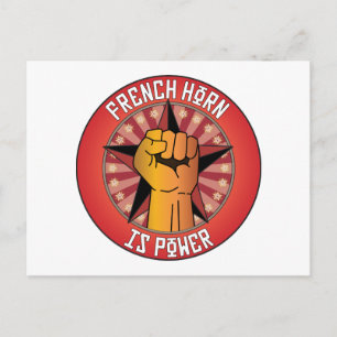 Franse hoorn is macht briefkaart