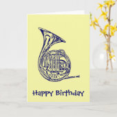 Franse Hoorn Kaart (Gele Bloem)