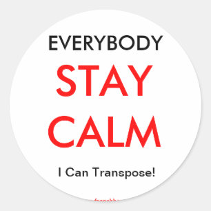 Franse hoorn kan ik transponeren ronde sticker