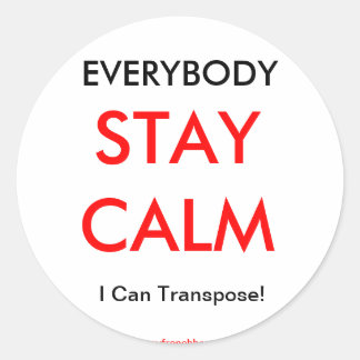 Franse hoorn kan ik transponeren ronde sticker