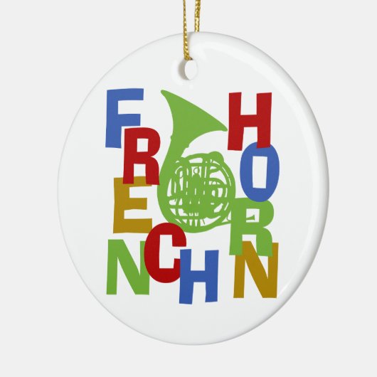 Franse hoorn keramisch ornament (Links)