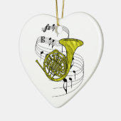 Franse hoorn keramisch ornament (Links)