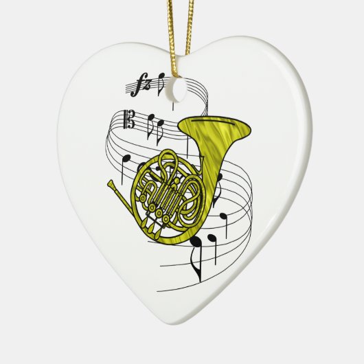 Franse hoorn keramisch ornament (Links)