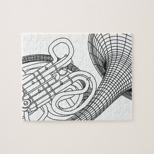 Franse hoorn legpuzzel (Horizontaal)