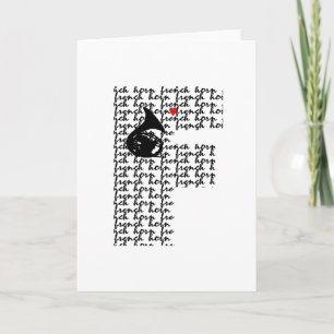 Franse hoorn letter F Kaart