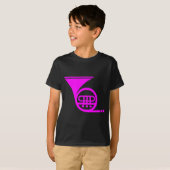 Franse hoorn - Magenta T-shirt (Voorkant volledig)