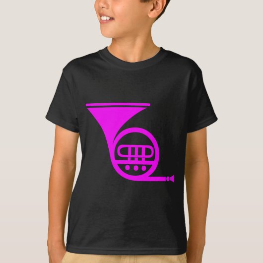 Franse hoorn - Magenta T-shirt (Voorkant)