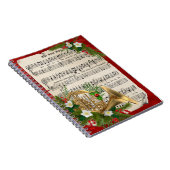 Franse hoorn met vel voor kerstmis notitieboek (Rechterzijde)