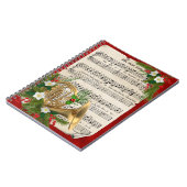 Franse hoorn met vel voor kerstmis notitieboek (Linkerzijde)