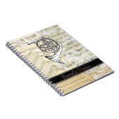 Franse Hoorn Music Spiral-laptop Notitieboek (Rechterzijde)
