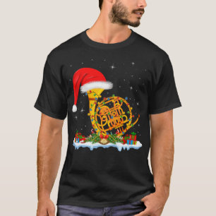 Franse hoorn muziek liefhebber verlichting Franse T-shirt