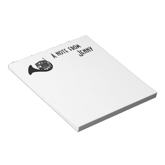 Franse hoorn notitieblok (Schuin)