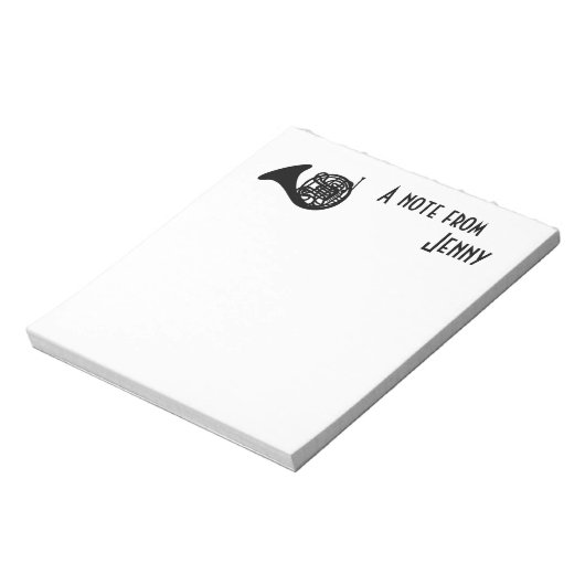 Franse hoorn notitieblok (Linkerzijde)