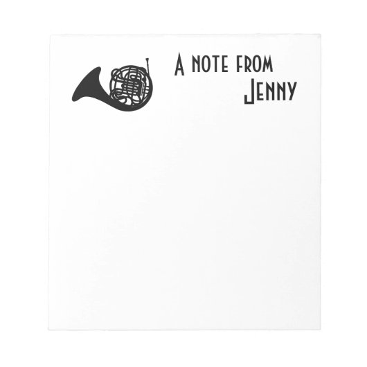 Franse hoorn notitieblok (Voorkant)